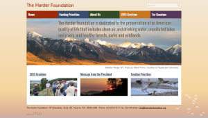 Screenshot of Harder Foundation Homepage