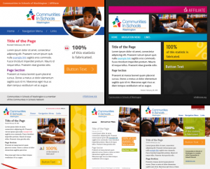 Five Style Tiles for a Website Design