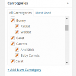 Checkboxes with carrt