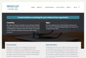 Screenshot of Daizy Logik Home Page